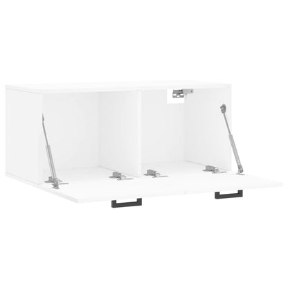 Mobile a Parete Bianco 80x36,5x35 cm in Legno Multistrato - homemem39