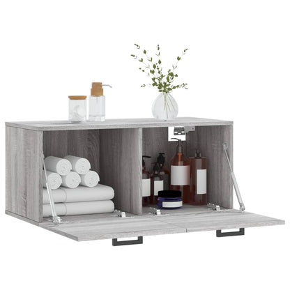 Mobile a Parete Grigio Sonoma 80x36,5x35cm in Legno Multistrato - homemem39