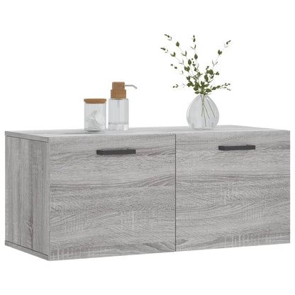 Mobile a Parete Grigio Sonoma 80x36,5x35cm in Legno Multistrato - homemem39