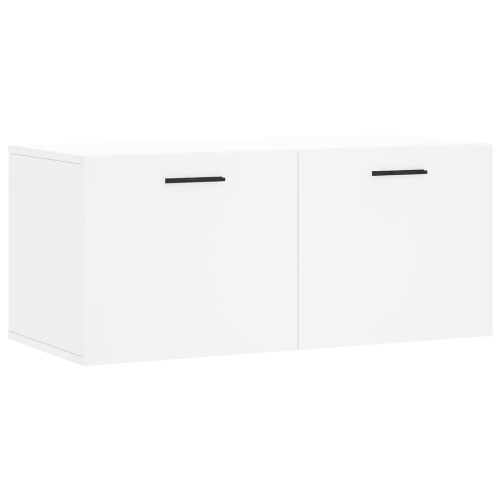 Mobile a Parete Bianco 80x36,5x35 cm in Legno Multistrato - homemem39