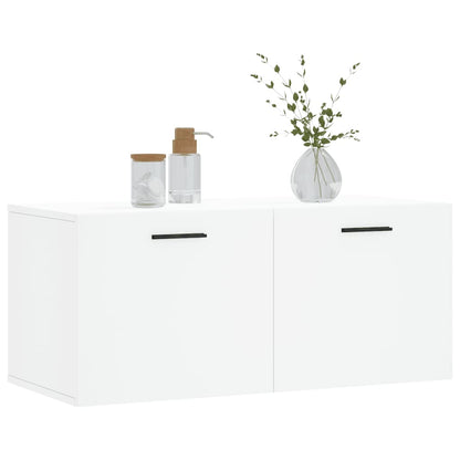 Mobile a Parete Bianco 80x36,5x35 cm in Legno Multistrato - homemem39