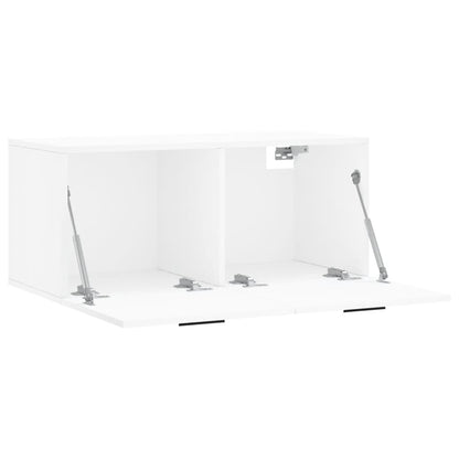 Mobile a Parete Bianco 80x36,5x35 cm in Legno Multistrato - homemem39