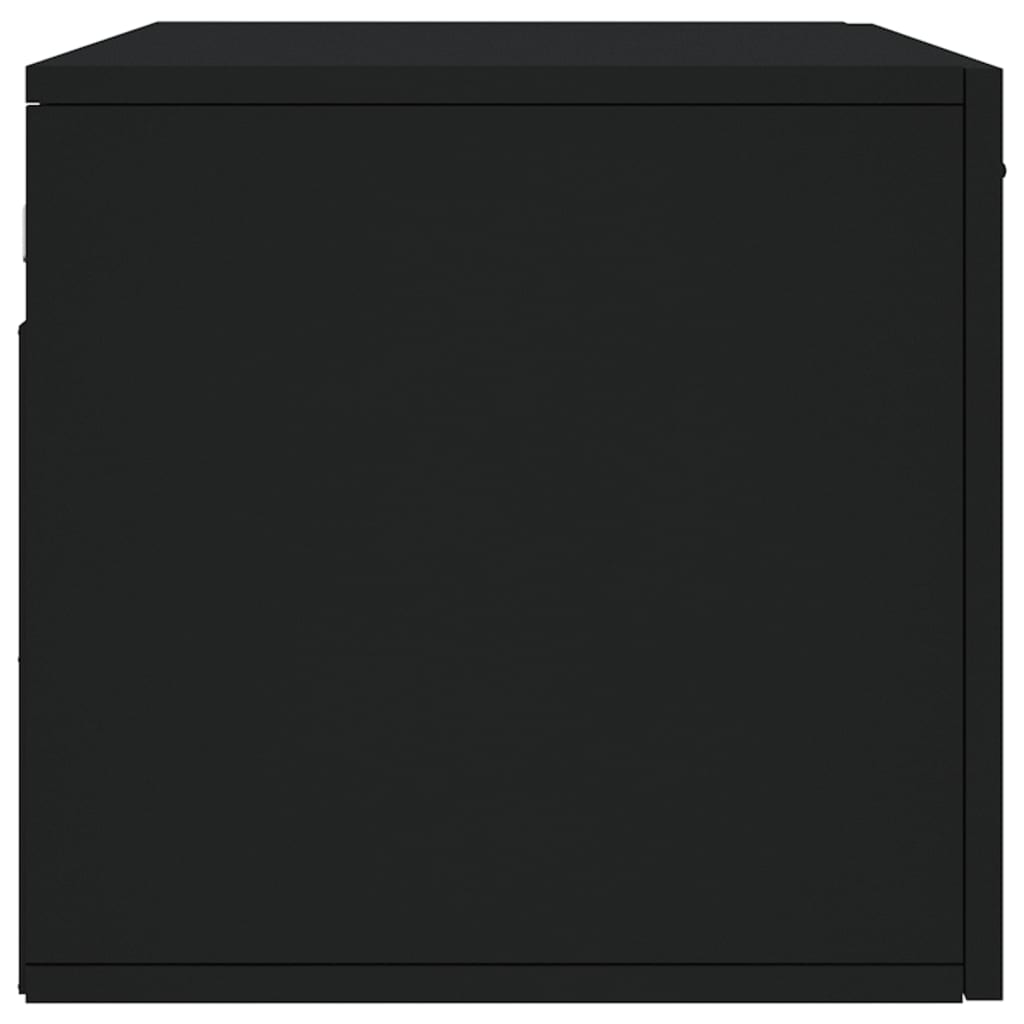 Mobile a Parete Nero 80x36,5x35 cm in Legno Multistrato - homemem39