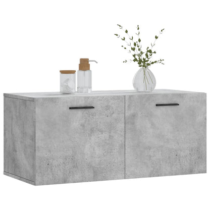 Mobile a Parete Grigio Cemento 80x36,5x35 cm Legno Multistrato - homemem39