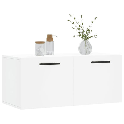 Mobile a Parete Bianco 80x36,5x35 cm in Legno Multistrato - homemem39