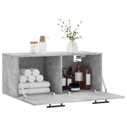 Mobile a Parete Grigio Cemento 80x36,5x35 cm Legno Multistrato - homemem39