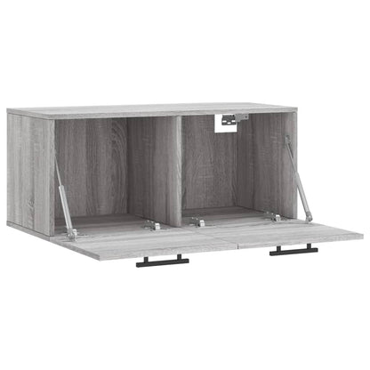 Mobile a Parete Grigio Sonoma 80x36,5x35cm in Legno Multistrato - homemem39