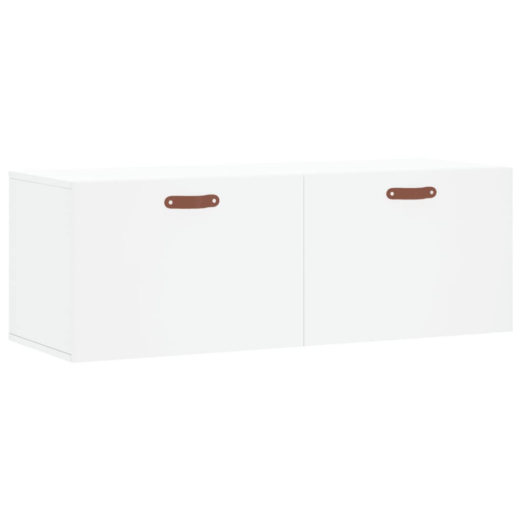 Mobile a Parete Bianco 100x36,5x35 cm in Legno Multistrato - homemem39