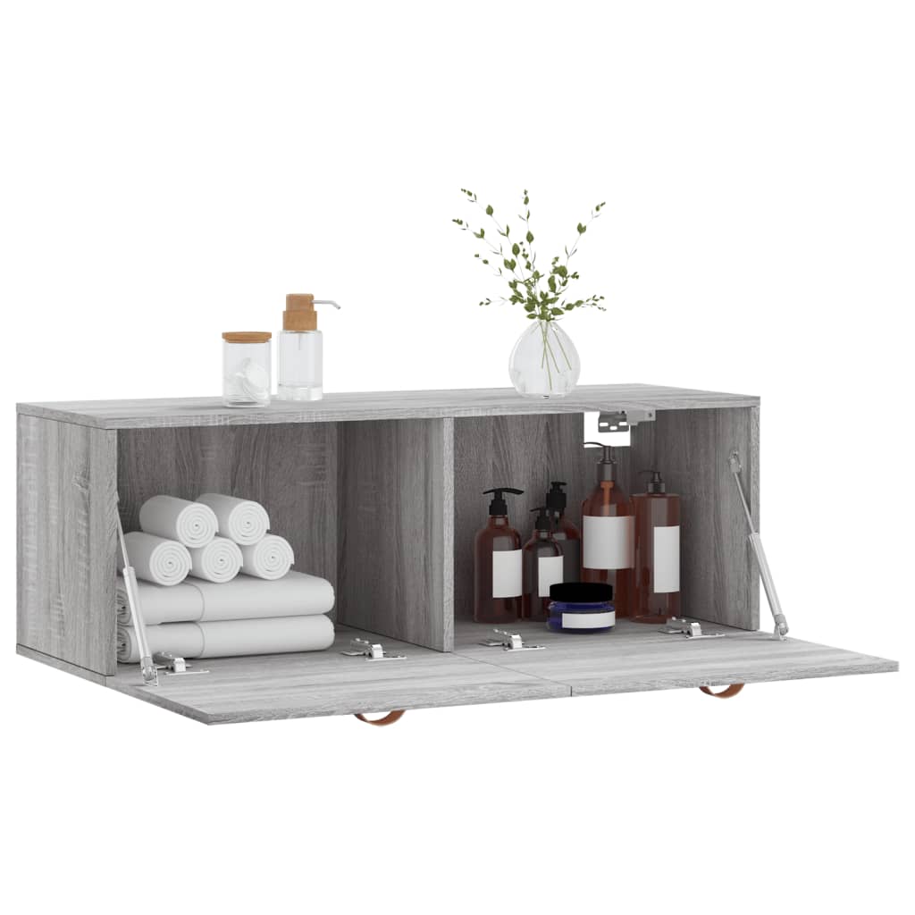 Mobile a Parete Grigio Sonoma 100x36,5x35 cm Legno Multistrato - homemem39