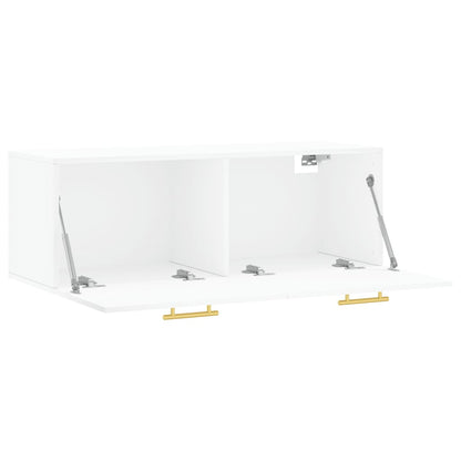 Mobile a Parete Bianco 100x36,5x35 cm in Legno Multistrato - homemem39