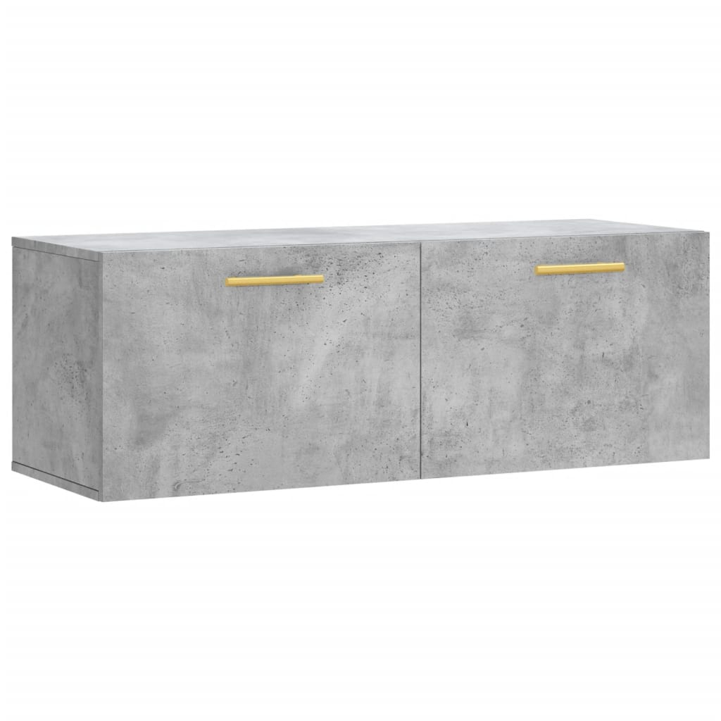 Mobile a Parete Grigio Cemento 100x36,5x35 cm Legno Multistrato - homemem39