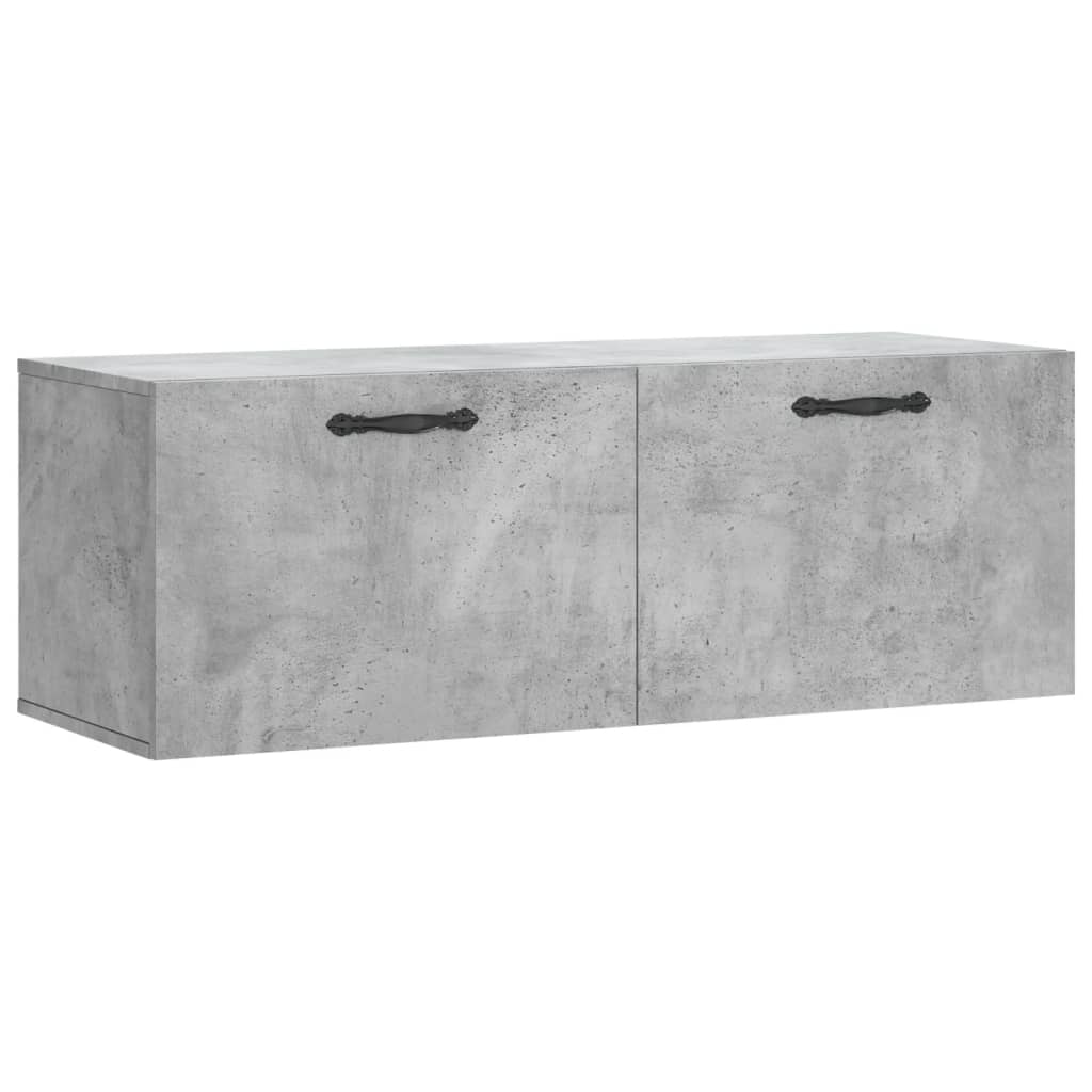 Mobile a Parete Grigio Cemento 100x36,5x35 cm Legno Multistrato - homemem39