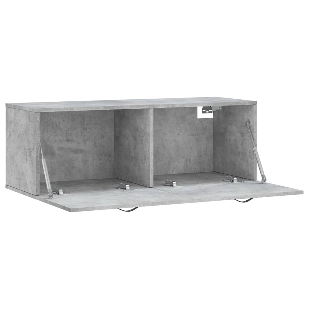 Mobile a Parete Grigio Cemento 100x36,5x35 cm Legno Multistrato - homemem39