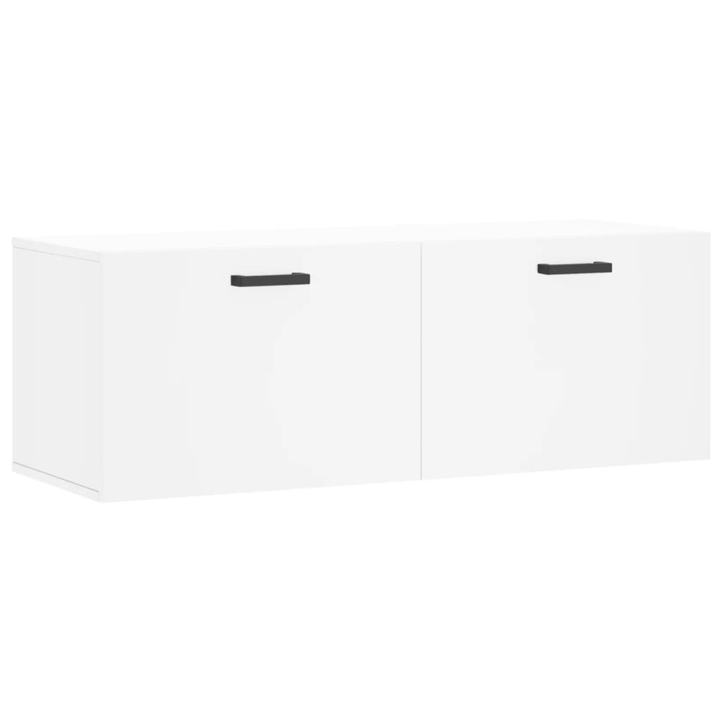 Mobile a Parete Bianco 100x36,5x35 cm in Legno Multistrato - homemem39