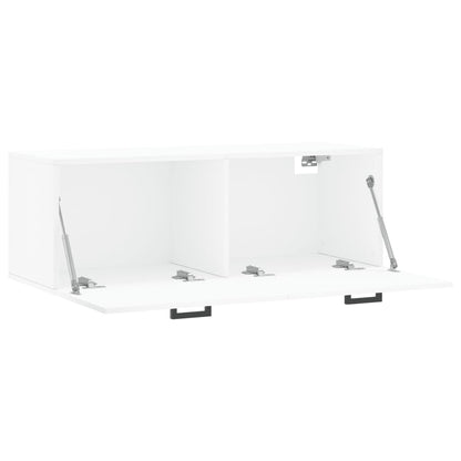 Mobile a Parete Bianco 100x36,5x35 cm in Legno Multistrato - homemem39