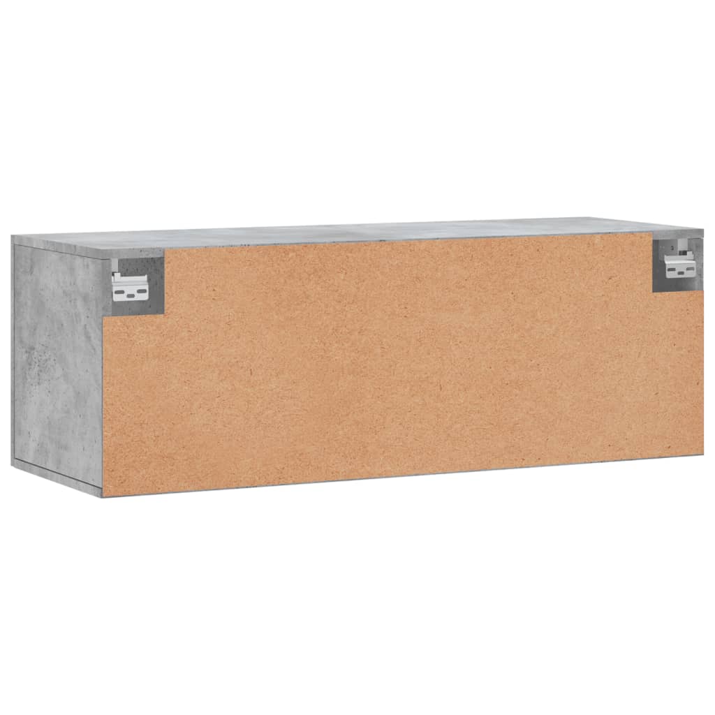 Mobile a Parete Grigio Cemento 100x36,5x35 cm Legno Multistrato - homemem39