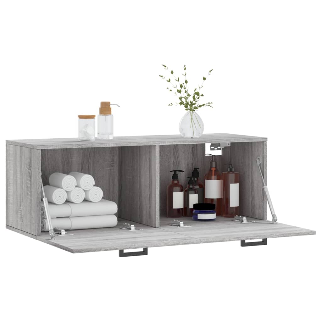 Mobile a Parete Grigio Sonoma 100x36,5x35 cm Legno Multistrato - homemem39