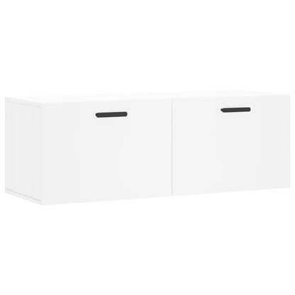 Mobile a Parete Bianco 100x36,5x35 cm in Legno Multistrato - homemem39