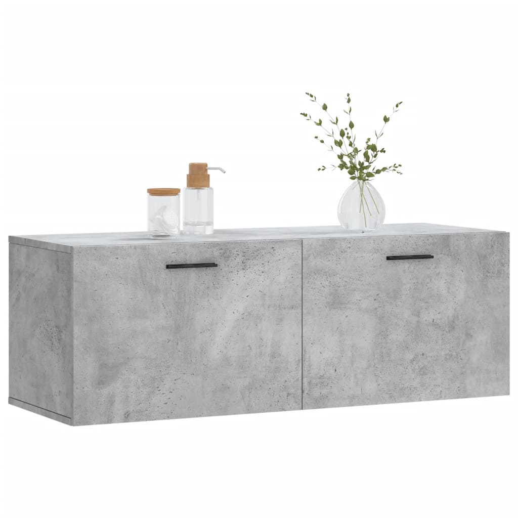 Mobile a Parete Grigio Cemento 100x36,5x35 cm Legno Multistrato - homemem39