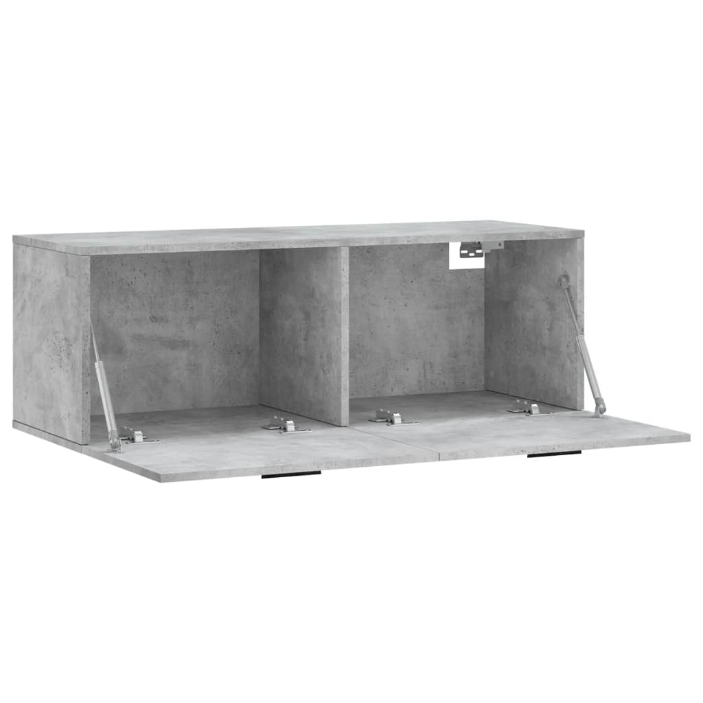 Mobile a Parete Grigio Cemento 100x36,5x35 cm Legno Multistrato - homemem39