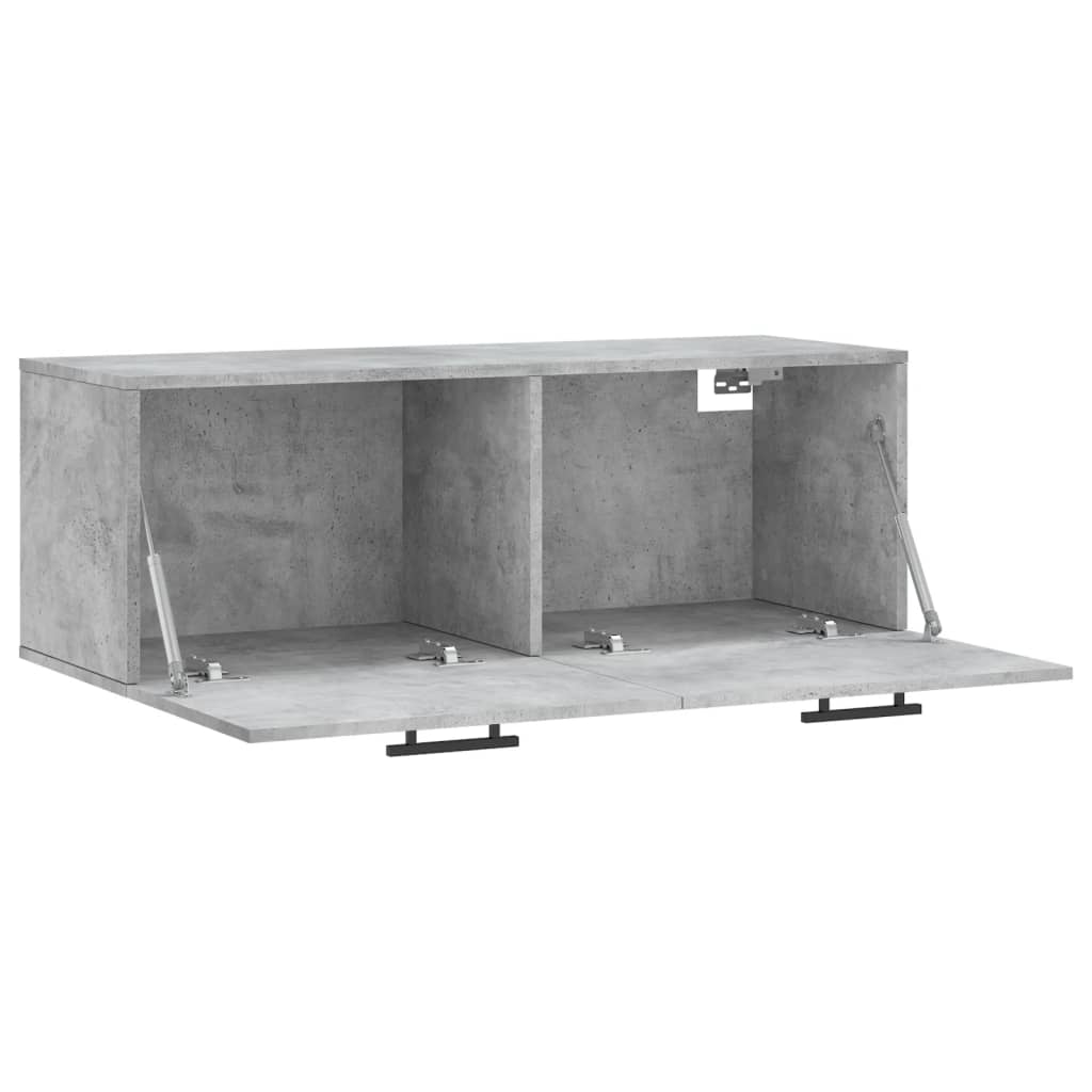 Mobile a Parete Grigio Cemento 100x36,5x35 cm Legno Multistrato - homemem39