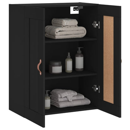 Mobile a Parete Nero 69,5x34,90 cm in Legno Multistrato - homemem39