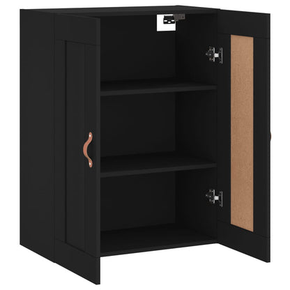 Mobile a Parete Nero 69,5x34,90 cm in Legno Multistrato - homemem39