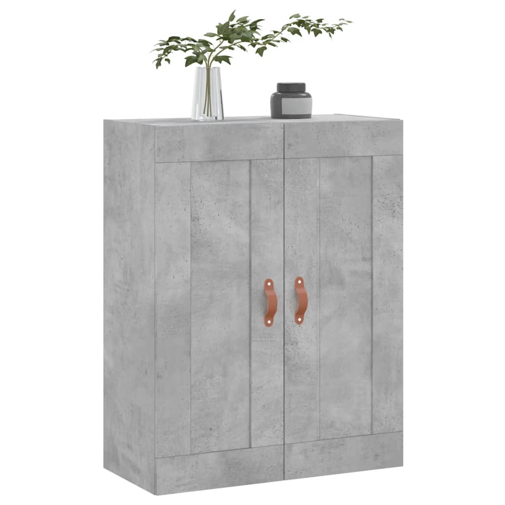 Mobile a Parete Grigio Cemento 69,5x34x90 cm Legno Multistrato - homemem39