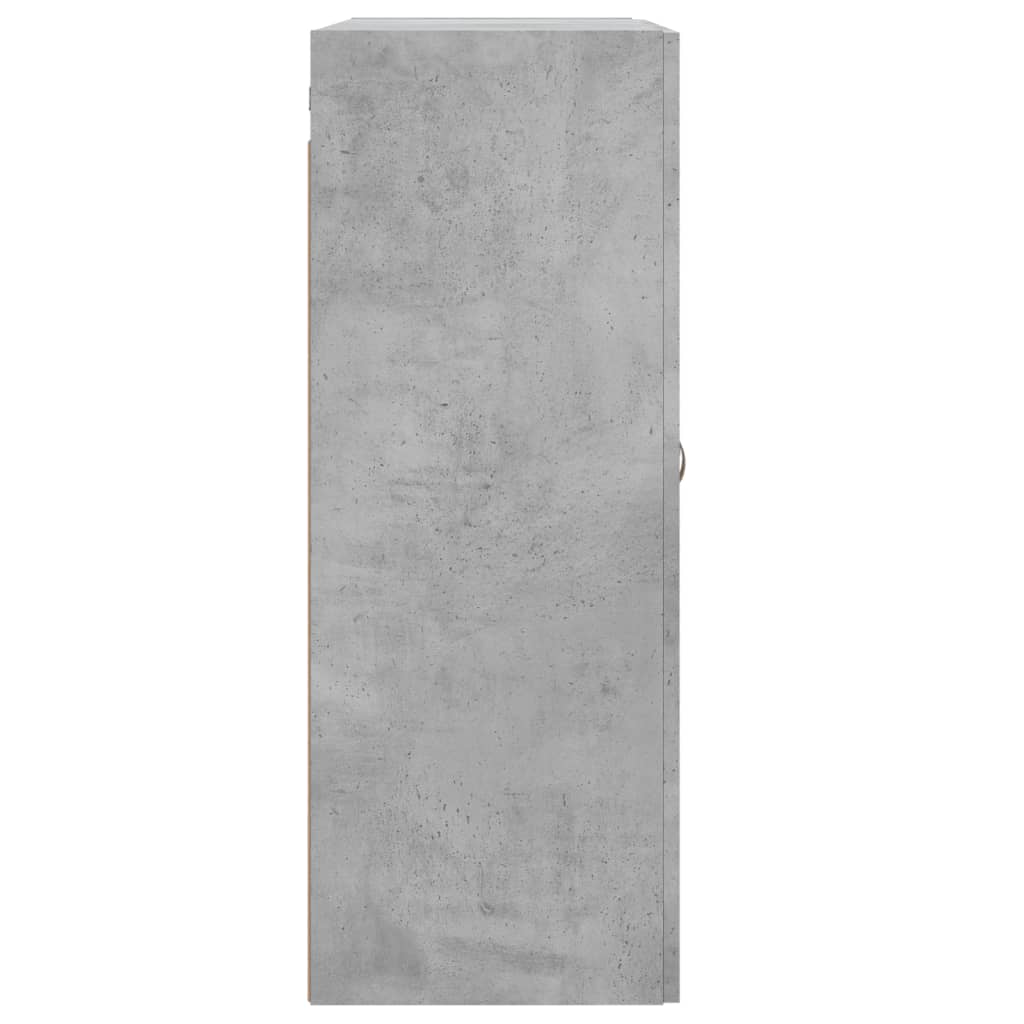 Mobile a Parete Grigio Cemento 69,5x34x90 cm Legno Multistrato - homemem39