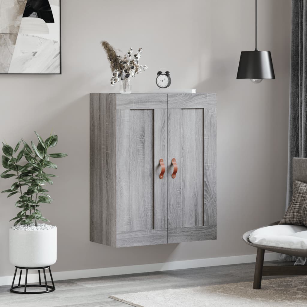 Mobile a Parete Grigio Sonoma 69,5x34x90 cm Legno Multistrato - homemem39