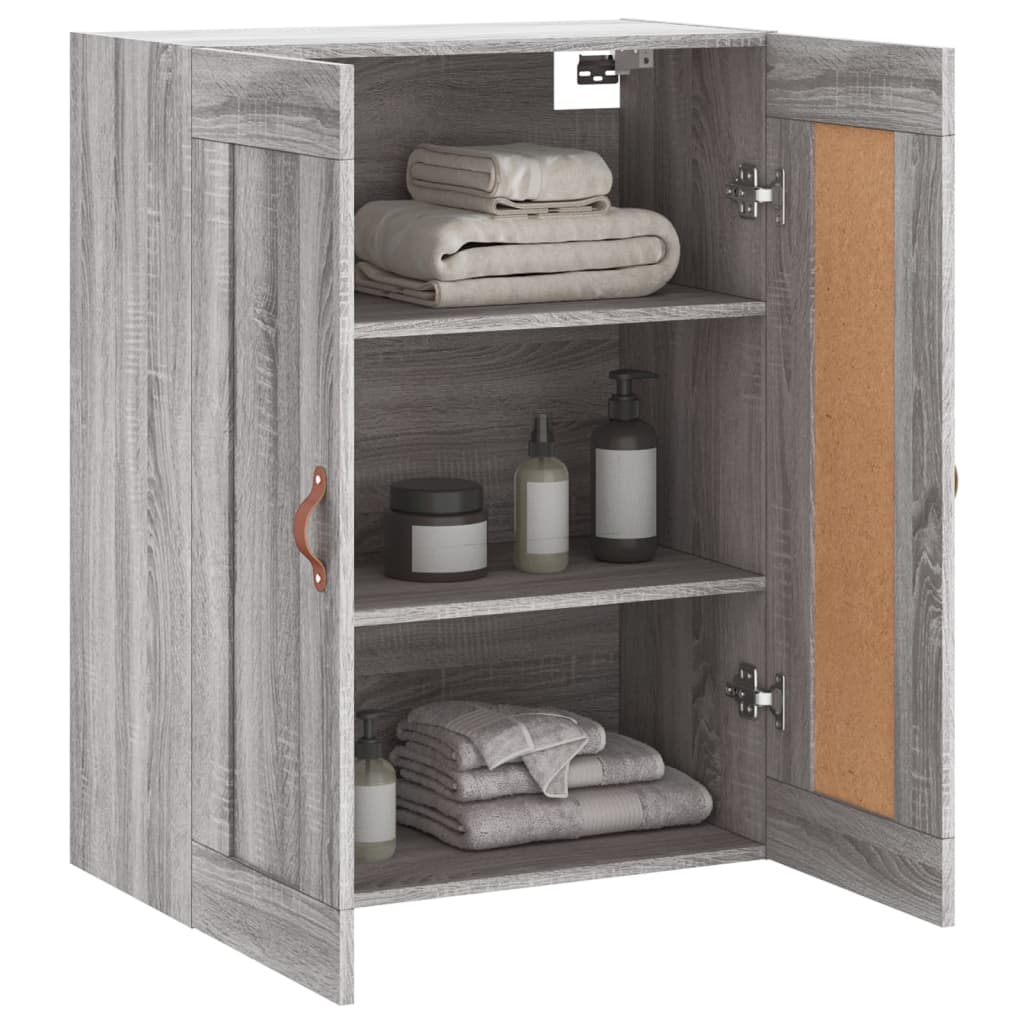 Mobile a Parete Grigio Sonoma 69,5x34x90 cm Legno Multistrato - homemem39