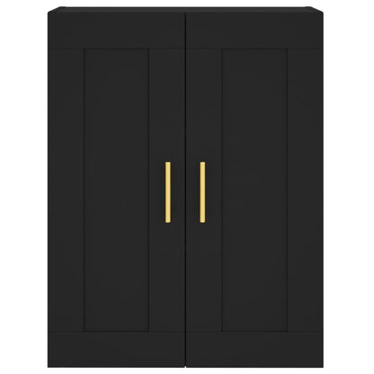 Mobile a Parete Nero 69,5x34,90 cm in Legno Multistrato - homemem39