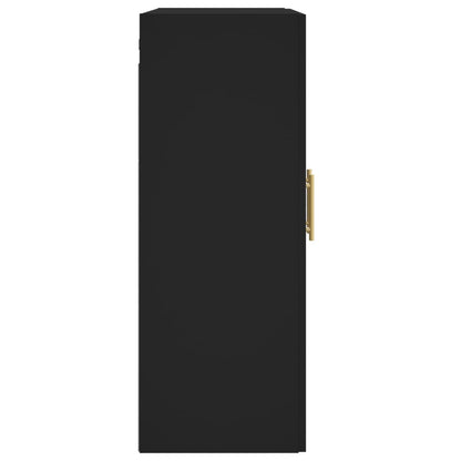 Mobile a Parete Nero 69,5x34,90 cm in Legno Multistrato - homemem39