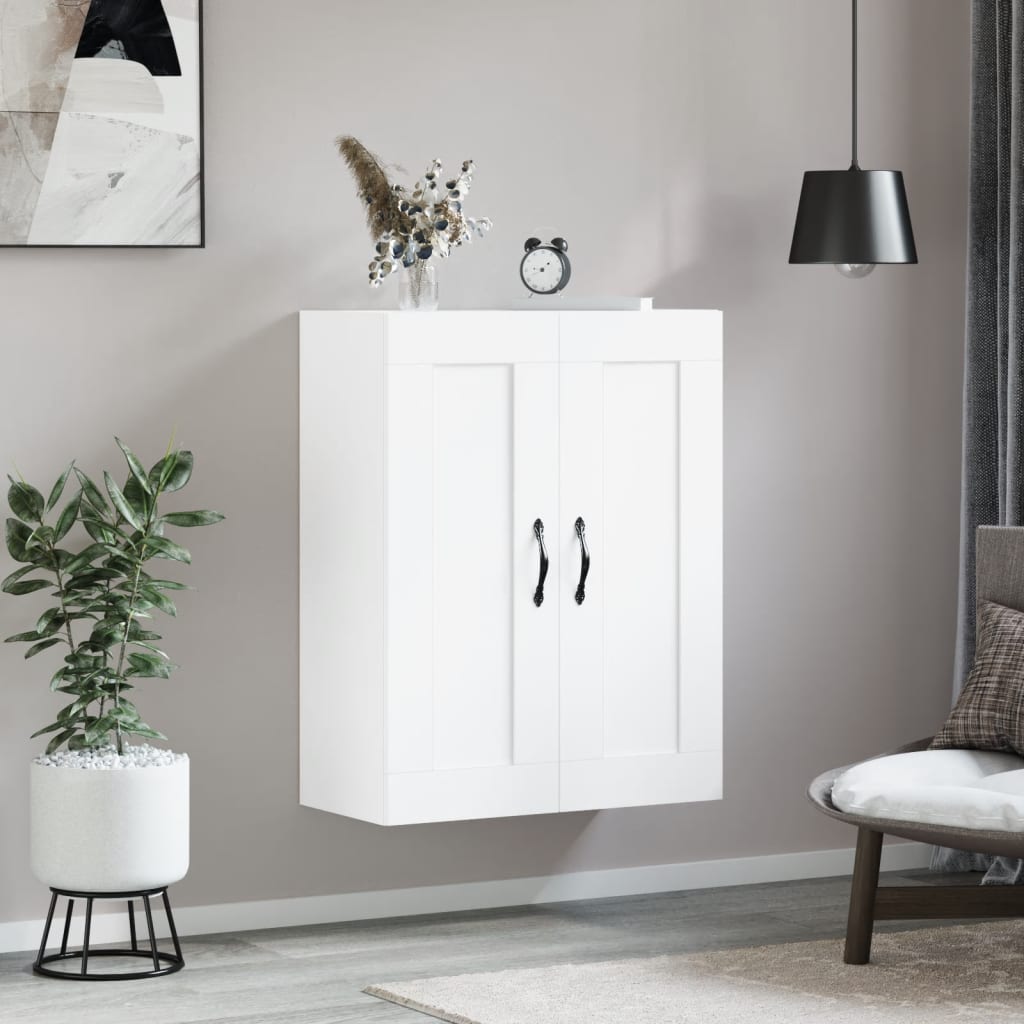 Mobile a Parete Bianco 69,5x34,90 cm in Legno Multistrato - homemem39