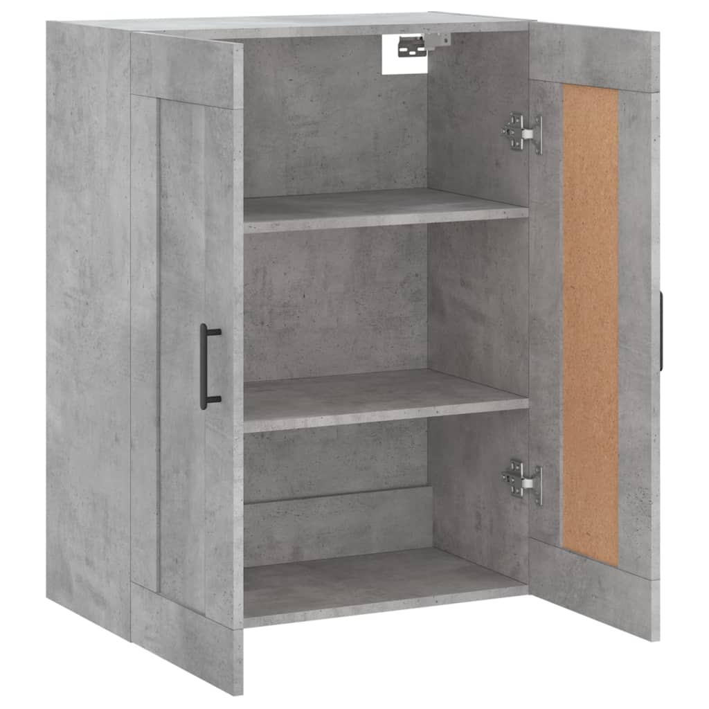 Mobile a Parete Grigio Cemento 69,5x34x90 cm Legno Multistrato - homemem39