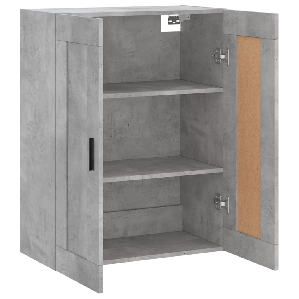 Mobile a Parete Grigio Cemento 69,5x34x90 cm Legno Multistrato - homemem39