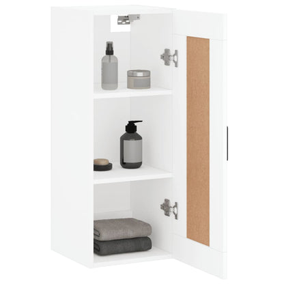 Mobile a Parete Bianco 34,5x34x90 cm in Legno Multistrato - homemem39