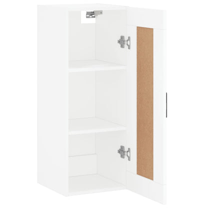 Mobile a Parete Bianco 34,5x34x90 cm in Legno Multistrato - homemem39