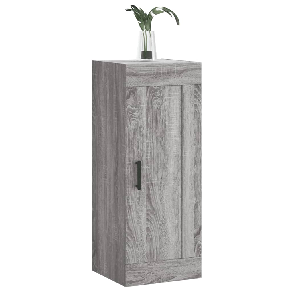 Mobile a Parete Grigio Sonoma 34,5x34x90 cm Legno Multistrato - homemem39