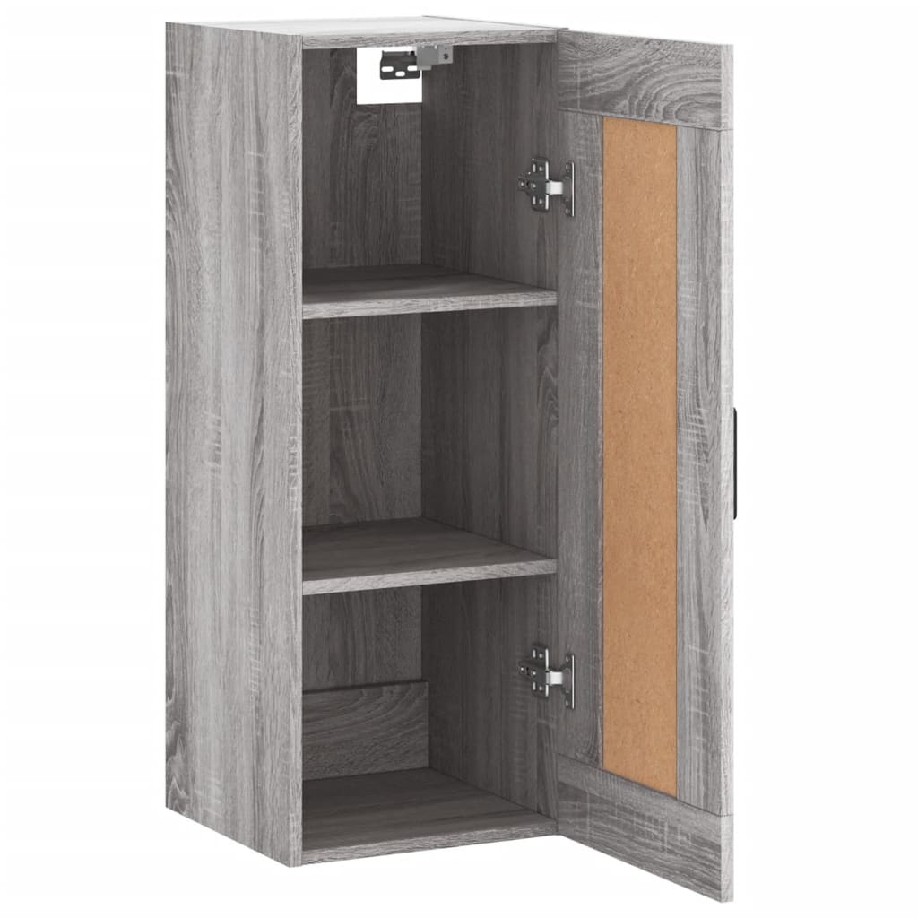 Mobile a Parete Grigio Sonoma 34,5x34x90 cm Legno Multistrato - homemem39