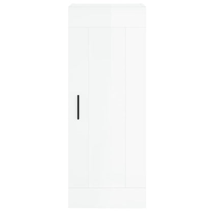 Mobile Parete Bianco Lucido 34,5x34x90 cm in Legno Multistrato - homemem39