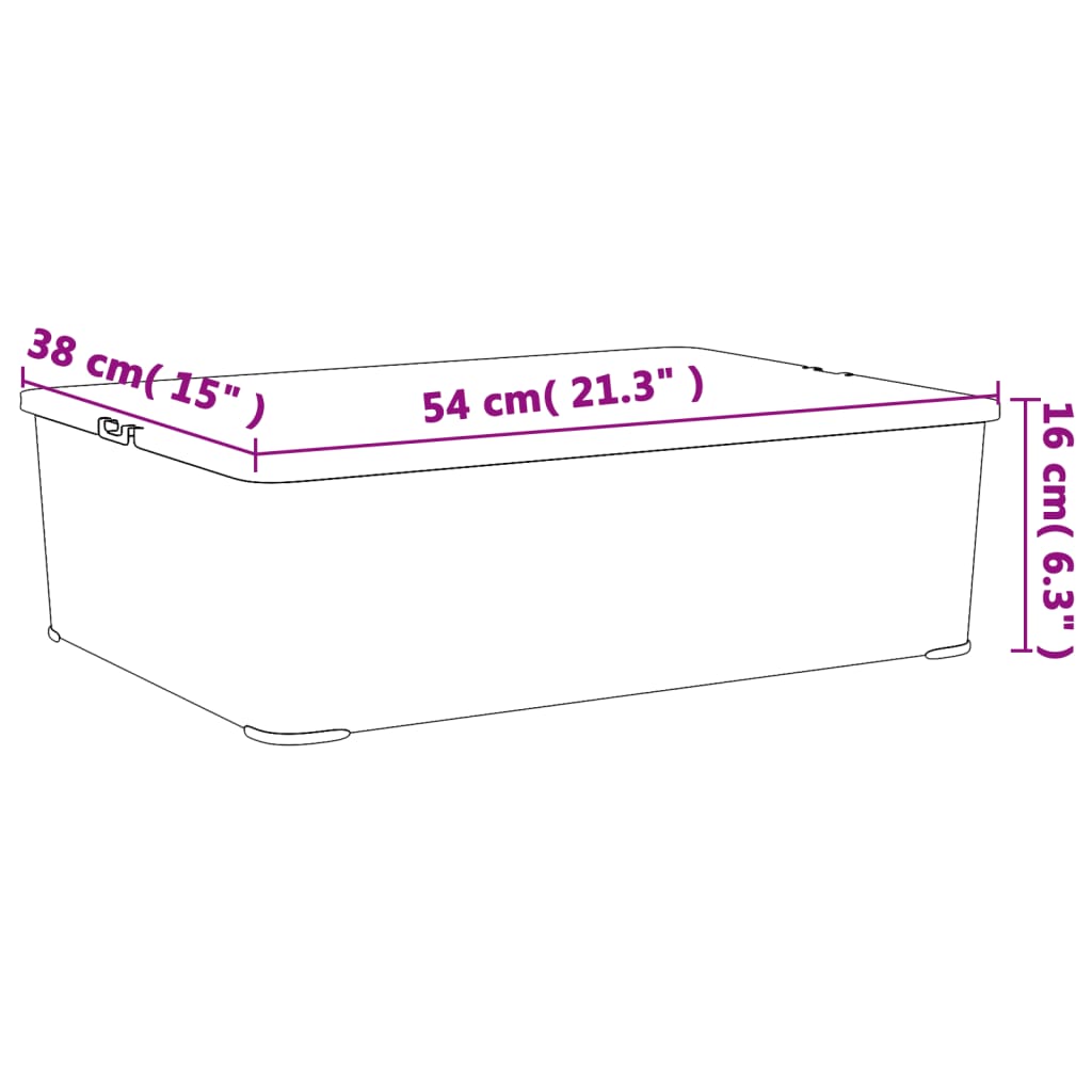 Contenitori in Plastica 6 pz 25 L Impilabili - homemem39