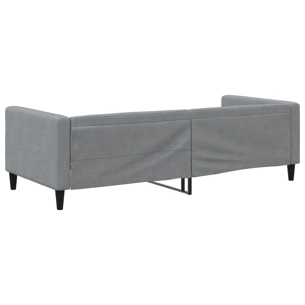 Letto da Giorno Grigio Chiaro 90x200 cm in Tessuto - homemem39