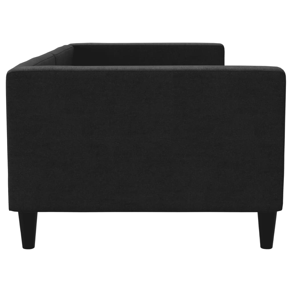 Letto da Giorno Nero 90x200 cm in Tessuto - homemem39