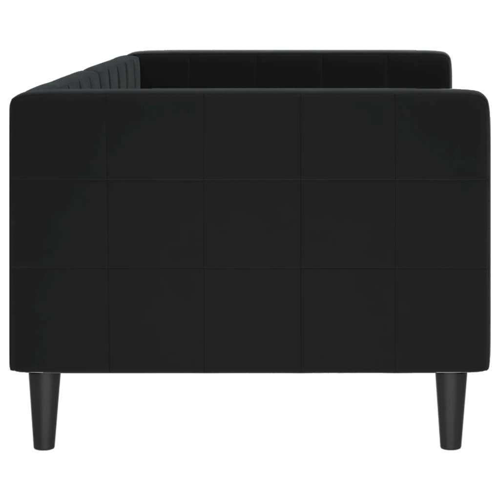 Letto da Giorno Nero 80x200 cm in Velluto - homemem39