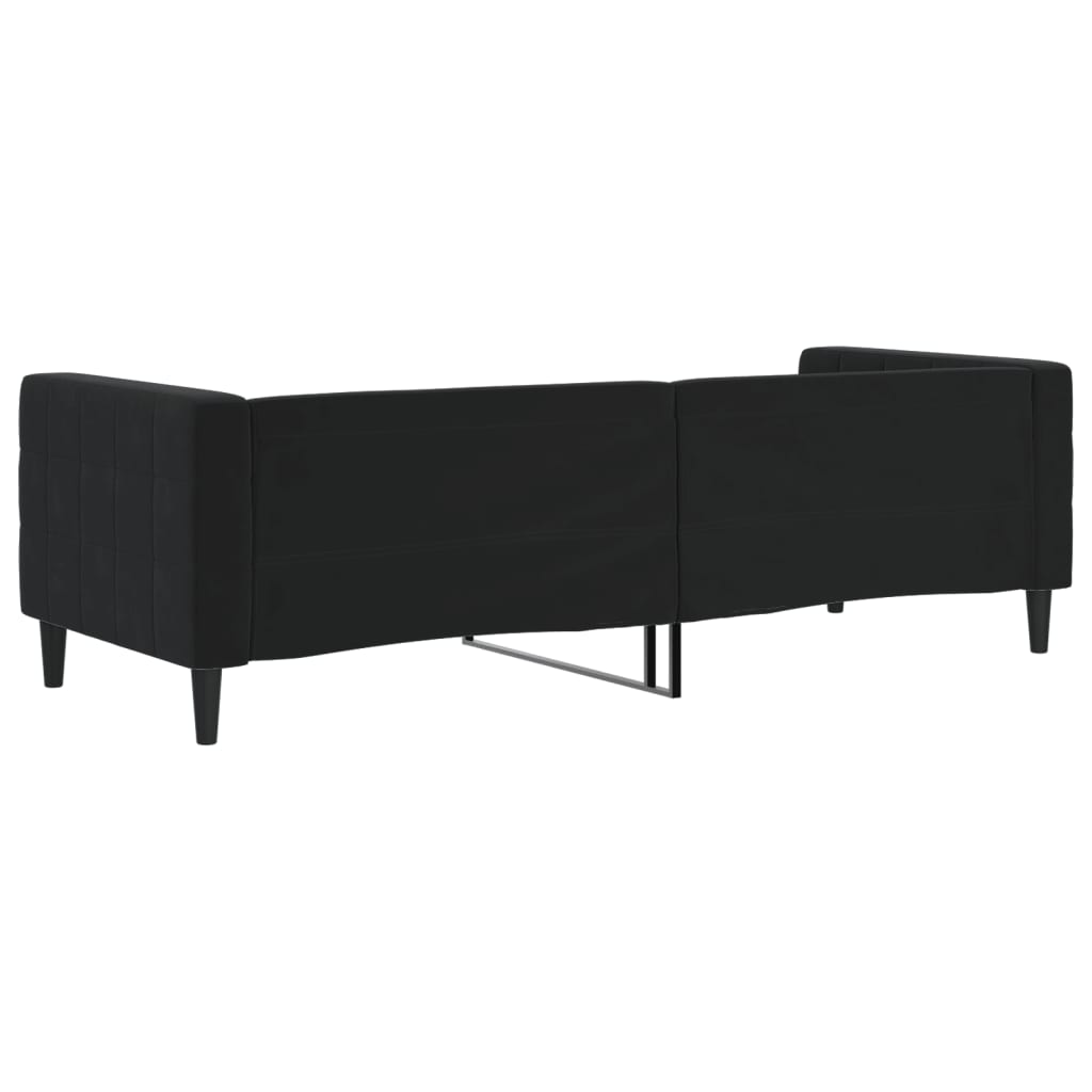 Letto da Giorno Nero 80x200 cm in Velluto - homemem39