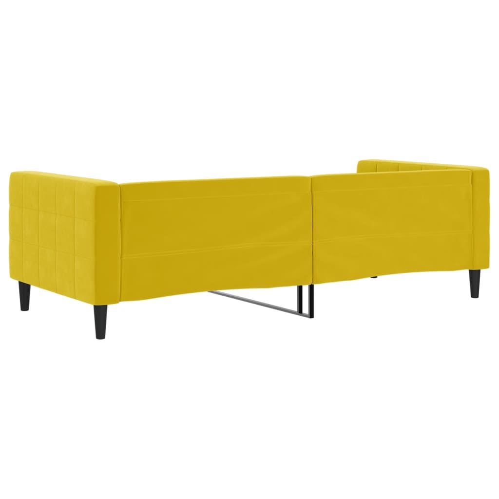 Letto da Giorno Giallo 90x200 cm in Velluto - homemem39