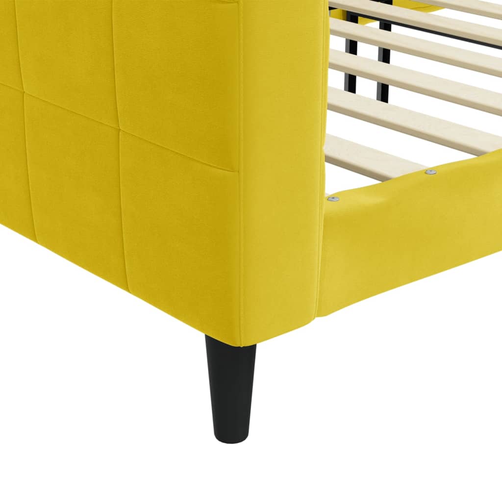 Letto da Giorno Giallo 90x200 cm in Velluto - homemem39