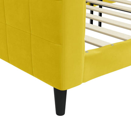 Letto da Giorno Giallo 90x200 cm in Velluto - homemem39