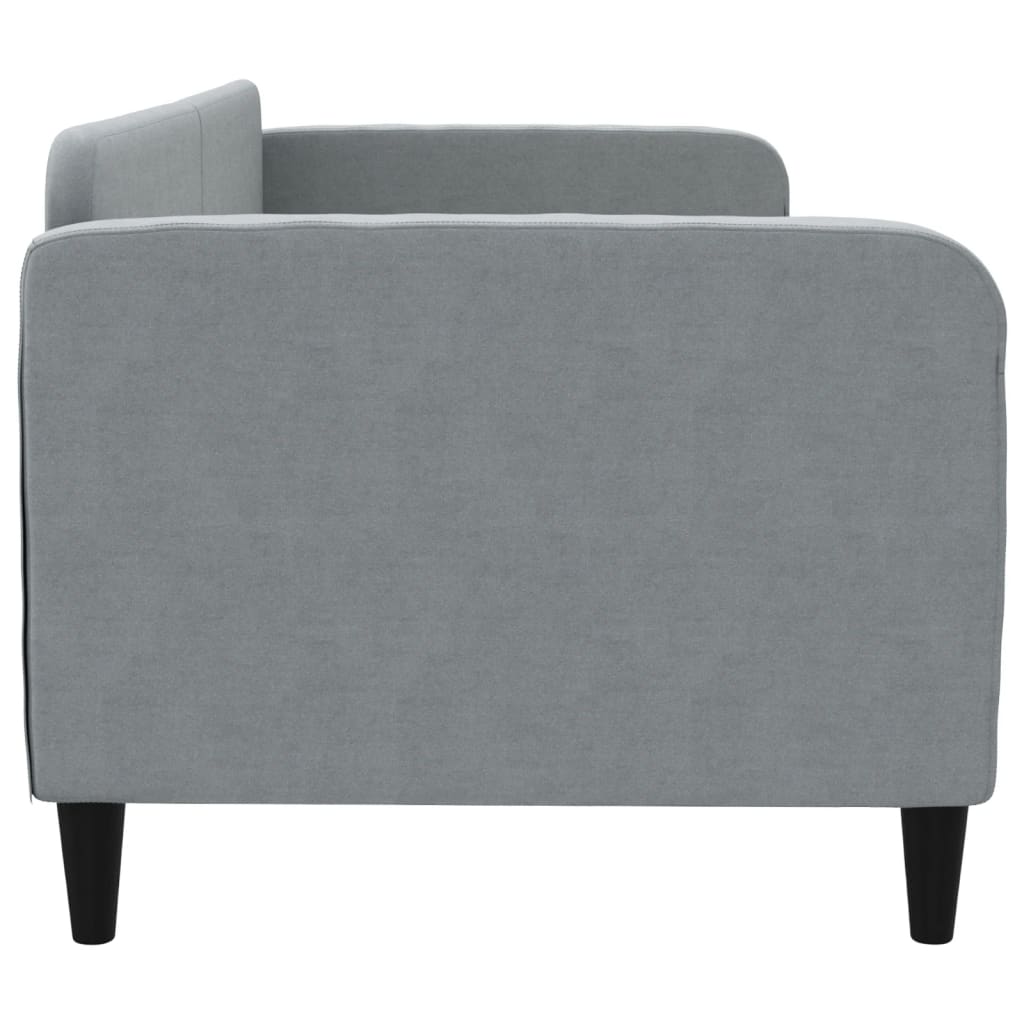 Letto da Giorno Grigio Chiaro 80x200 cm in Tessuto - homemem39